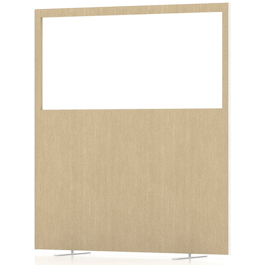 Impulse Plus Clear Half Vision Floor Screen, 1600x1800mm, Beige