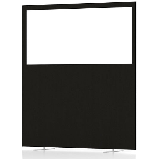 Impulse Plus Clear Half Vision Floor Screen, 1600x1800mm, Black