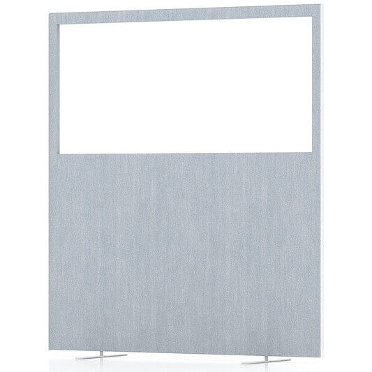 Impulse Plus Clear Half Vision Floor Screen, 1600x1800mm, Light Grey