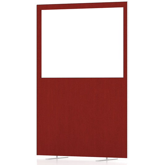 Impulse Plus Clear Half Vision Floor Screen, 1200x1800mm, Burgundy