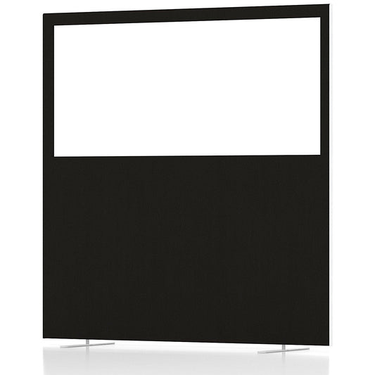 Impulse Plus Clear Half Vision Floor Screen, 1600x1650mm, Black