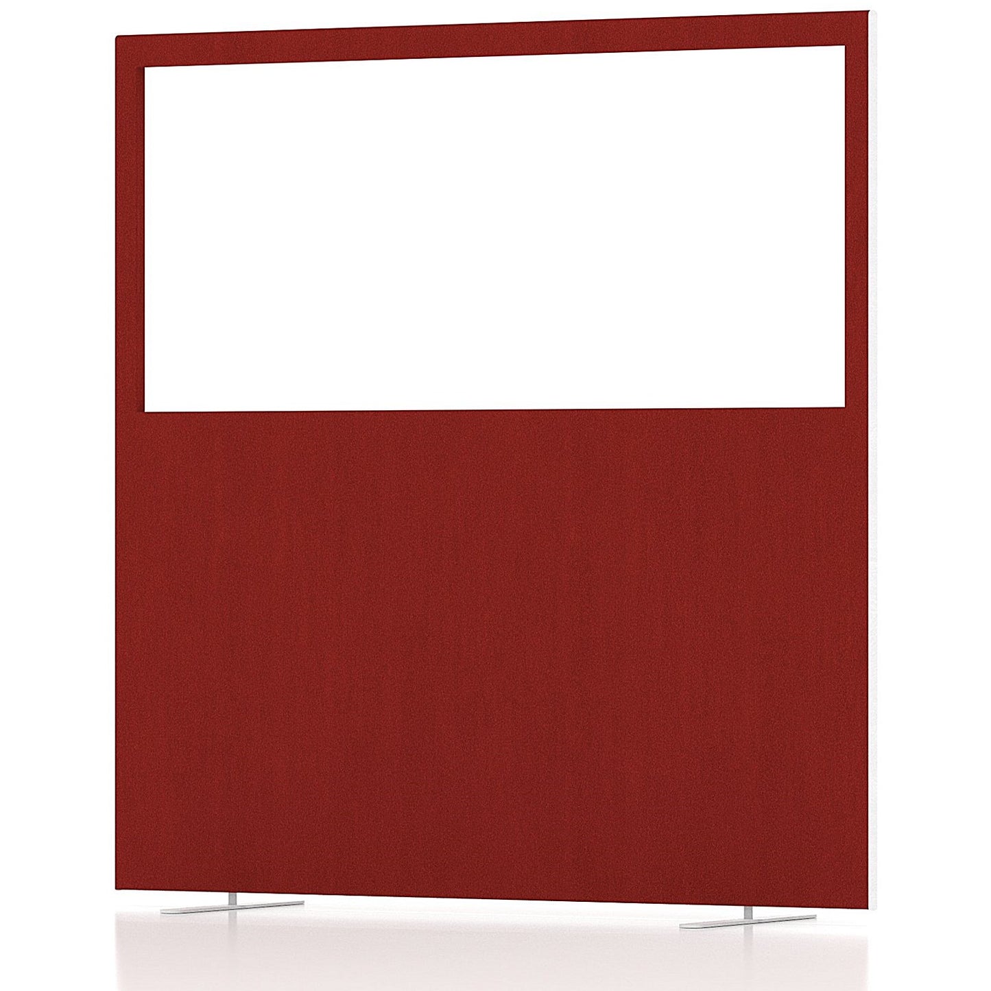 Impulse Plus Clear Half Vision Floor Screen, 1600x1650mm, Burgundy
