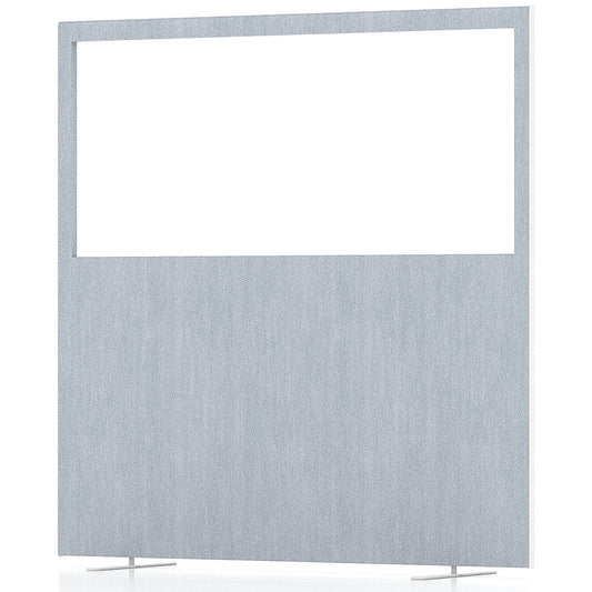 Impulse Plus Clear Half Vision Floor Screen, 1600x1650mm, Light Grey