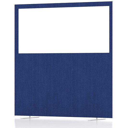Impulse Plus Clear Half Vision Floor Screen, 1600x1650mm, Powder Blue