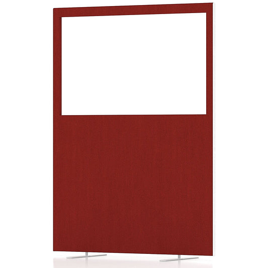 Impulse Plus Clear Half Vision Floor Screen, 1200x1650mm, Burgundy