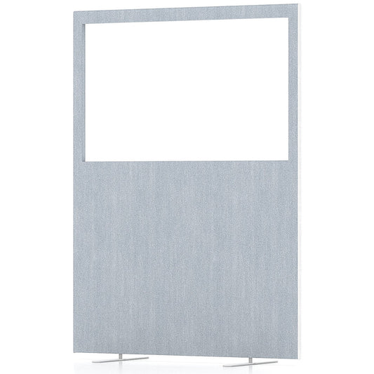Impulse Plus Clear Half Vision Floor Screen, 1200x1650mm, Light Grey
