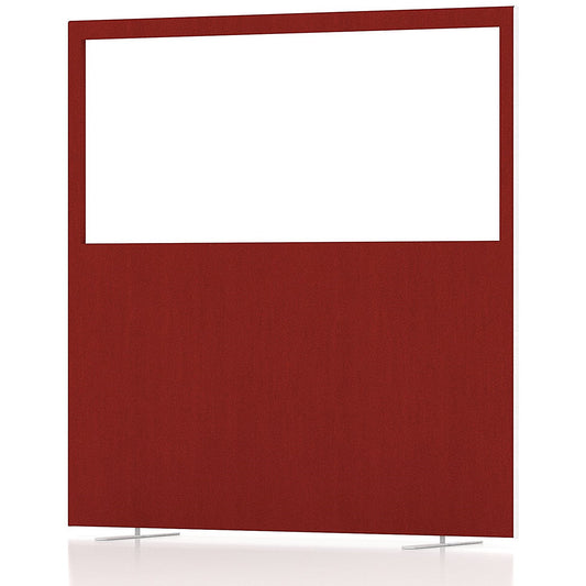 Impulse Plus Clear Half Vision Floor Screen, 1600x1500mm, Burgundy
