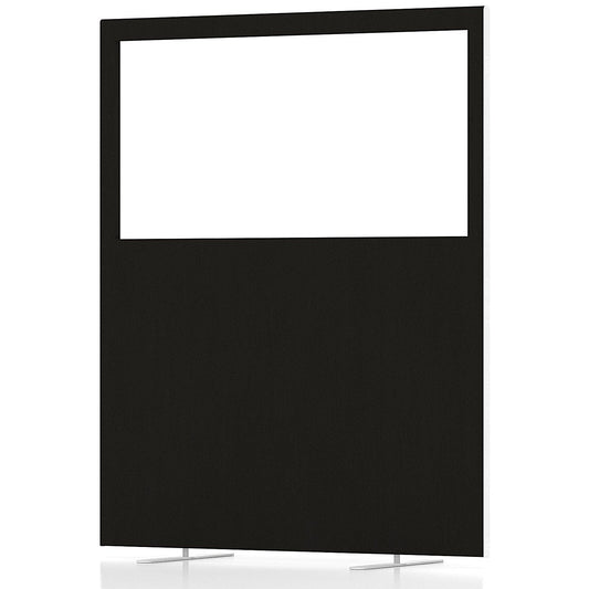 Impulse Plus Clear Half Vision Floor Screen, 1200x1500mm, Black