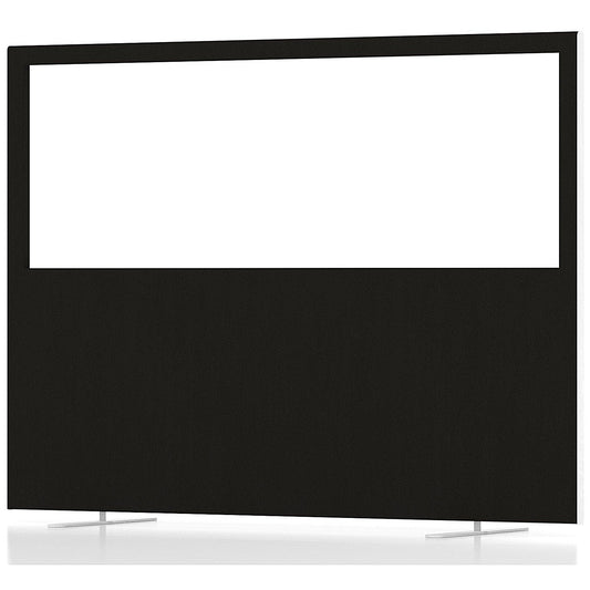 Impulse Plus Clear Half Vision Floor Screen, 1600x1200mm, Black
