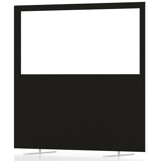 Impulse Plus Clear Half Vision Floor Screen, 1200x1200mm, Black