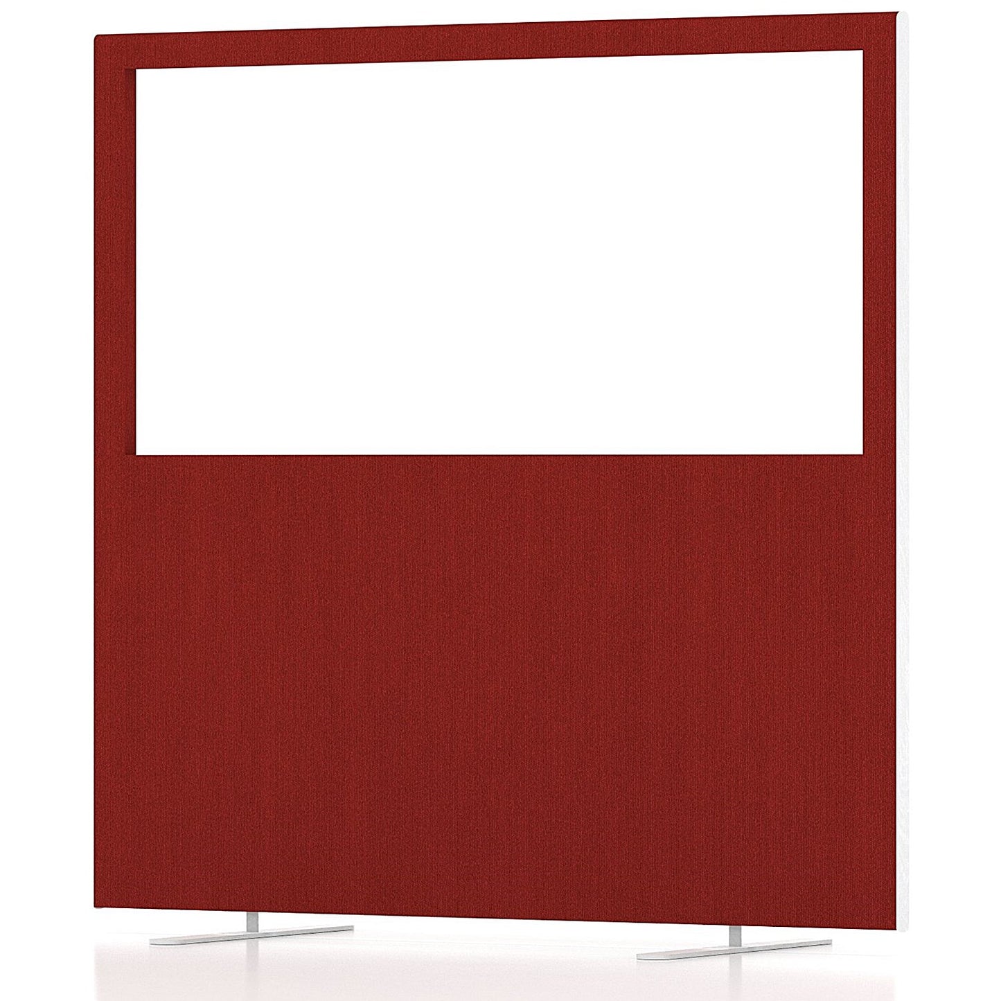 Impulse Plus Clear Half Vision Floor Screen, 1200x1200mm, Burgundy