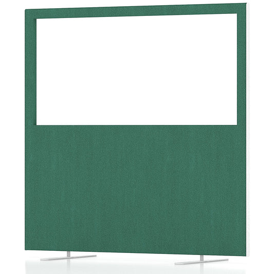 Impulse Plus Clear Half Vision Floor Screen, 1200x1200mm, Palm Green