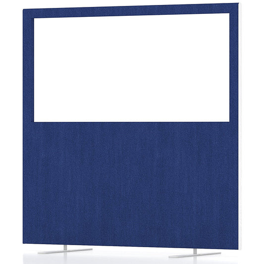 Impulse Plus Clear Half Vision Floor Screen, 1200x1200mm, Powder Blue