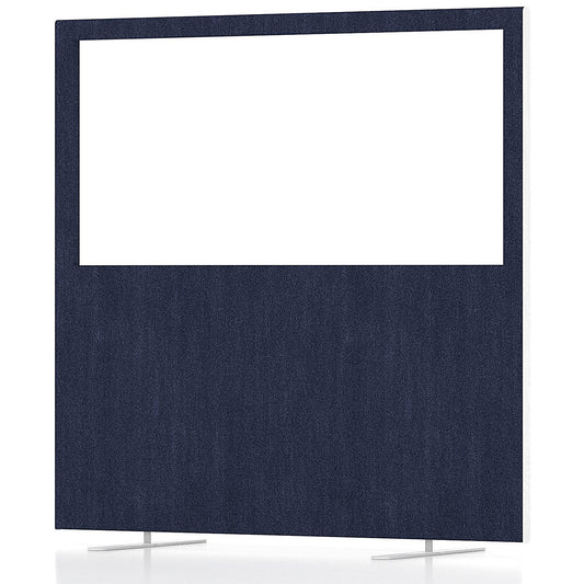 Impulse Plus Clear Half Vision Floor Screen, 1200x1200mm, Royal Blue