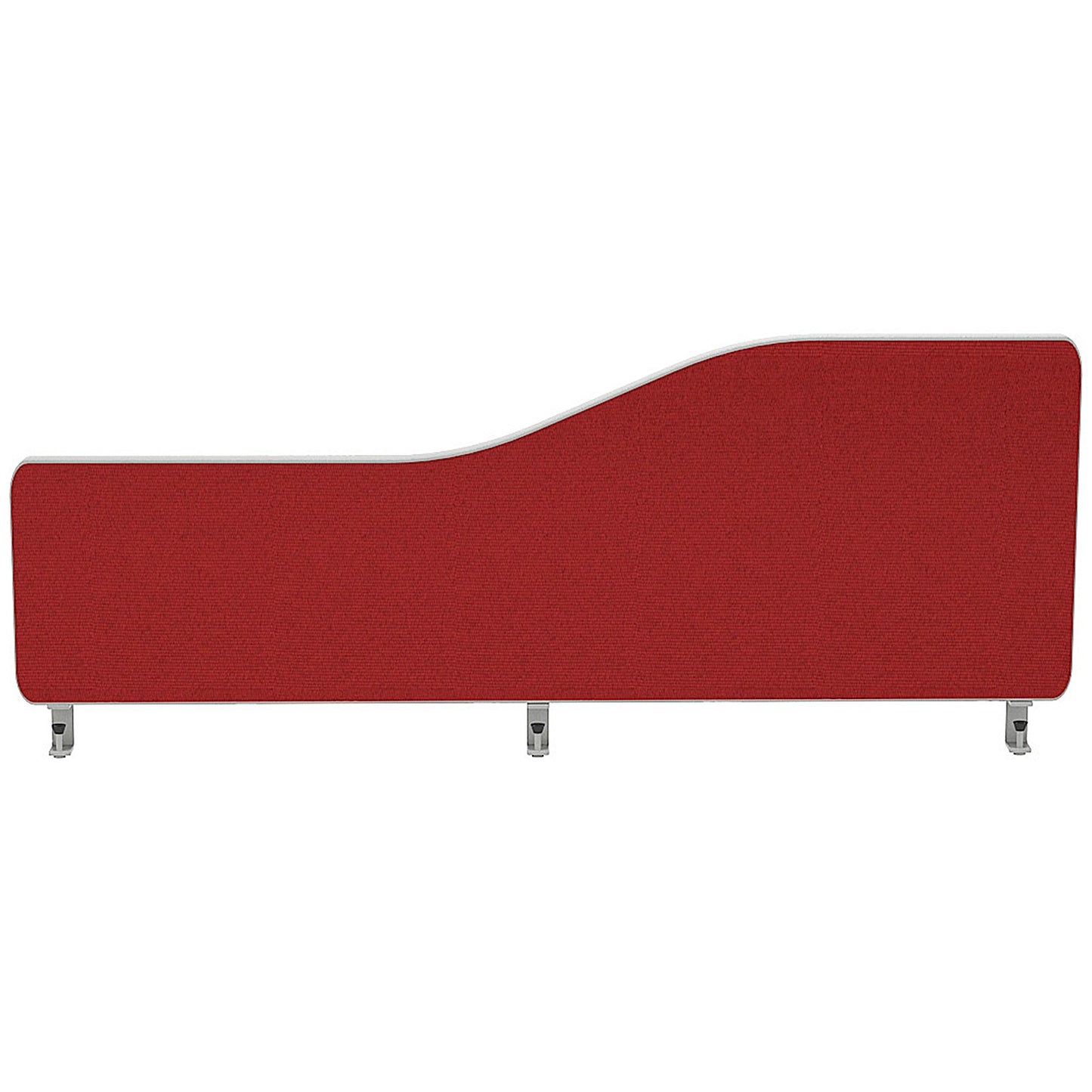 Impulse Plus Wave Desk Screen, 1000x400mm, Burgundy