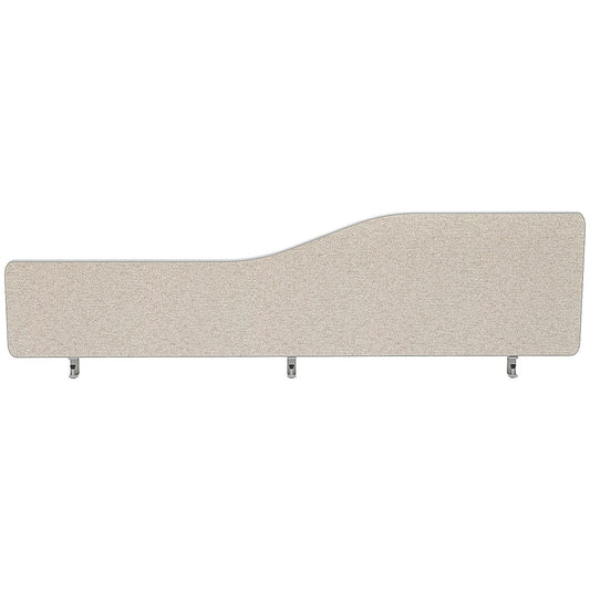 Impulse Plus Wave Desk Screen, 1600x400mm, Light Grey