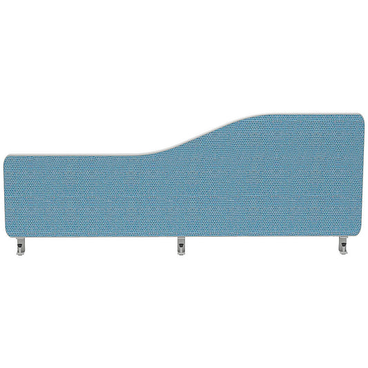 Impulse Plus Wave Desk Screen, 1000x300mm, Sky Blue