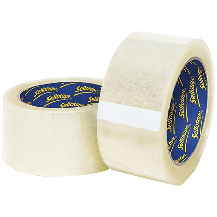 Sellotape Superseal Case Sealing Tape, Polypropylene, 50mmx66m, Clear, Pack of 6