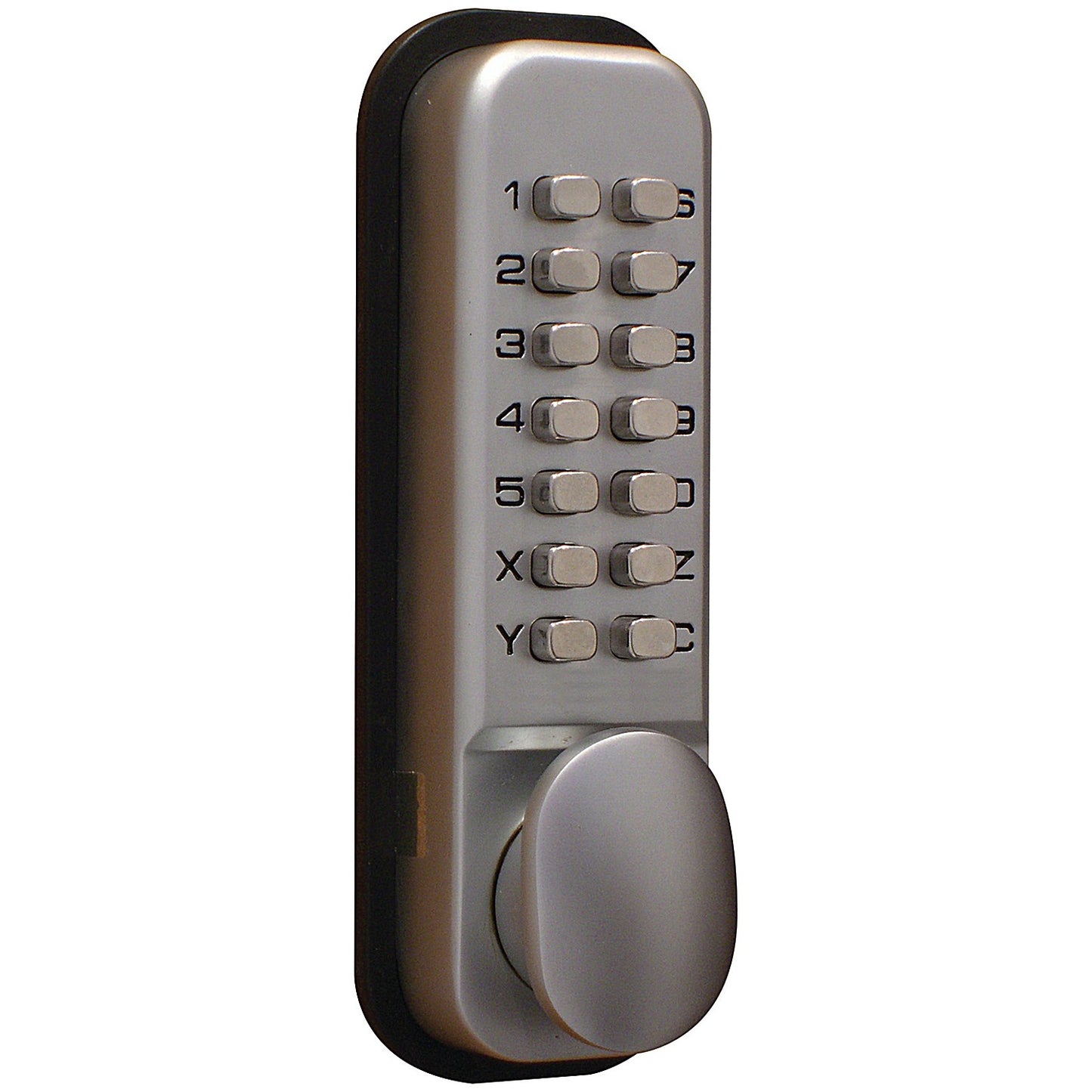 Lockit Mechanical Push Button Digital Lock, Chrome