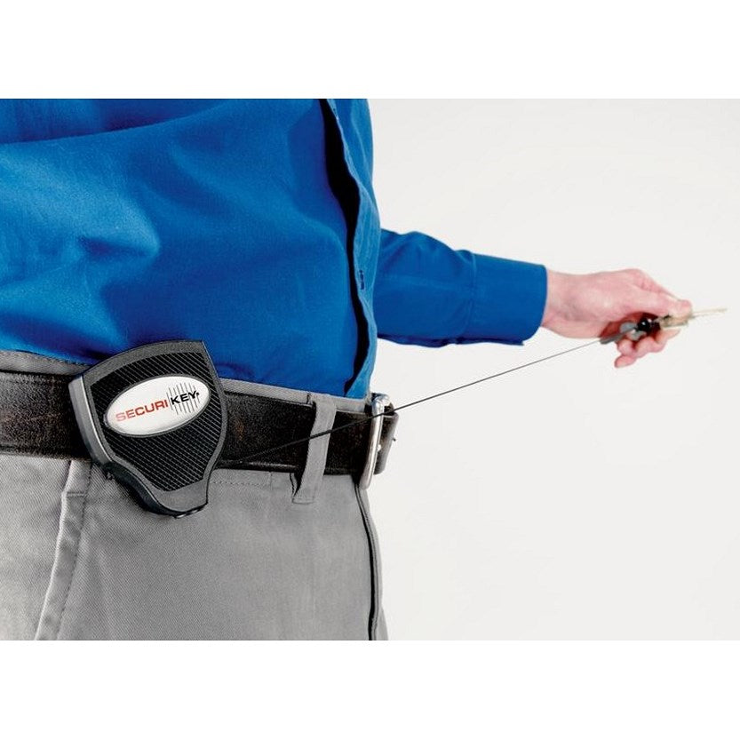 Securikey Super 48 Polycarbonate Deluxe Heavy Duty Self-Retracting Key Reel, Grey