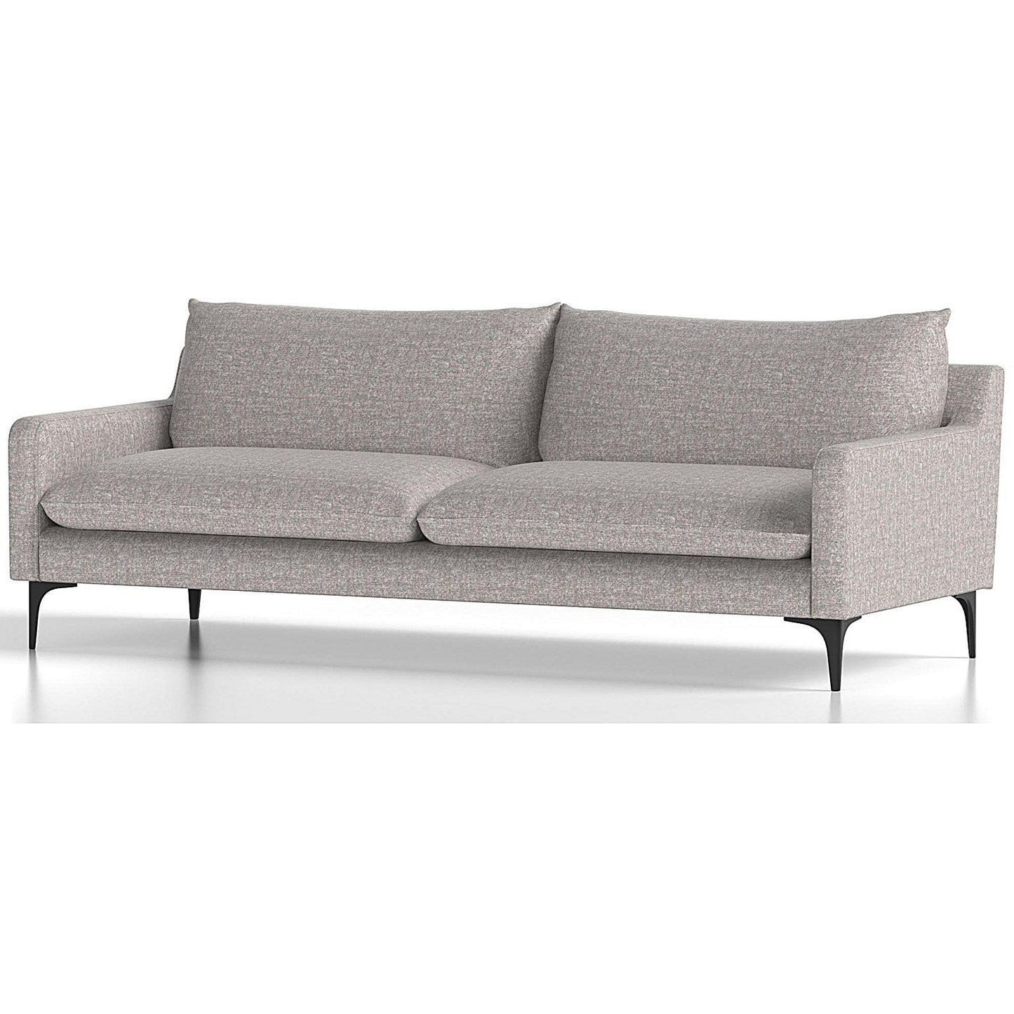 Emmy Cushioned 3 Seater Sofa, Light Grey