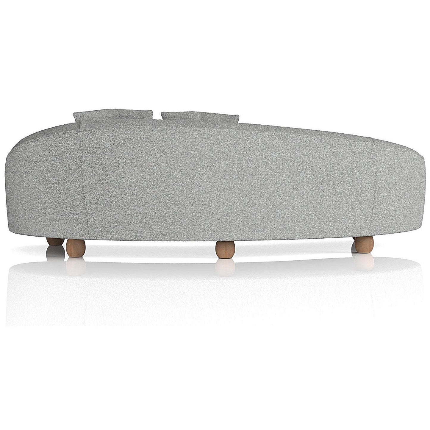 Mimi 3 Seater Curved Sofa, Grey Boucle Fabric Easy2Order : SF000004