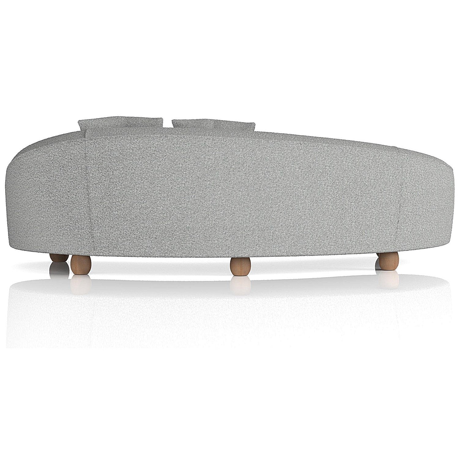 Mimi 3 Seater Curved Sofa, Grey Boucle Fabric Easy2Order : SF000004