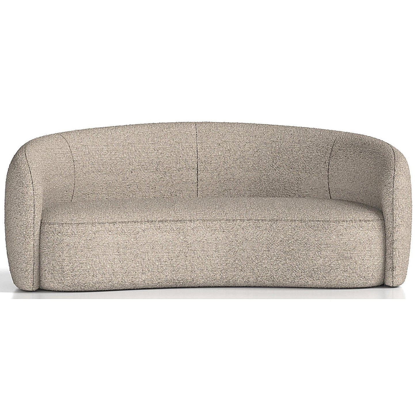 Phoebe Curved Sofa, Cream Boucle Fabric