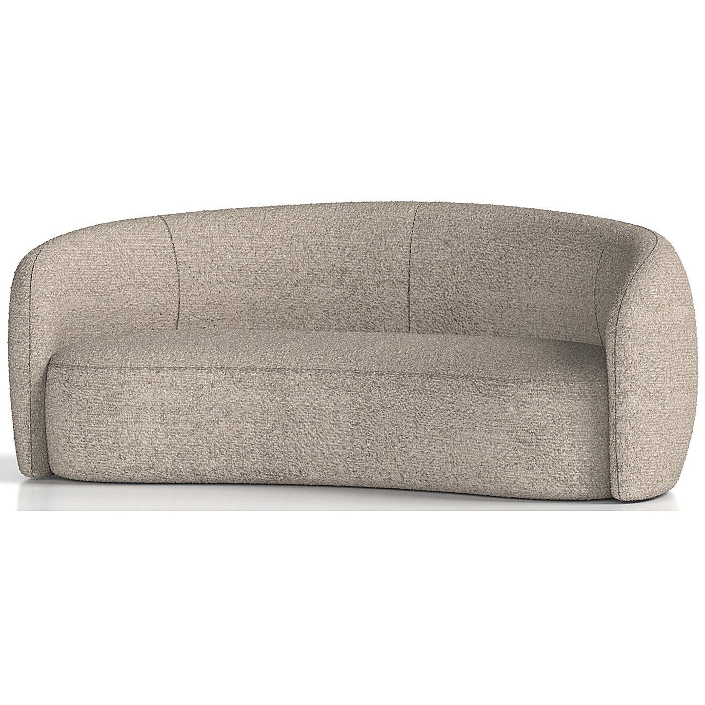 Phoebe Curved Sofa, Cream Boucle Fabric