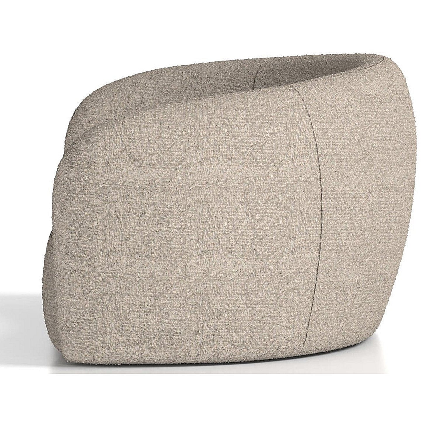 Phoebe Curved Sofa, Cream Boucle Fabric