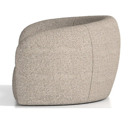 Phoebe Curved Sofa, Cream Boucle Fabric