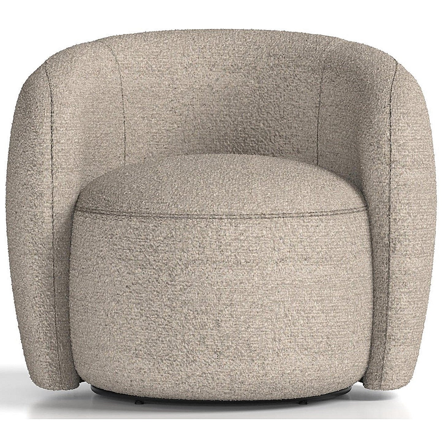 Phoebe Swivel Accent Chair, Cream Boucle