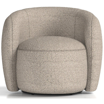 Phoebe Swivel Accent Chair, Cream Boucle