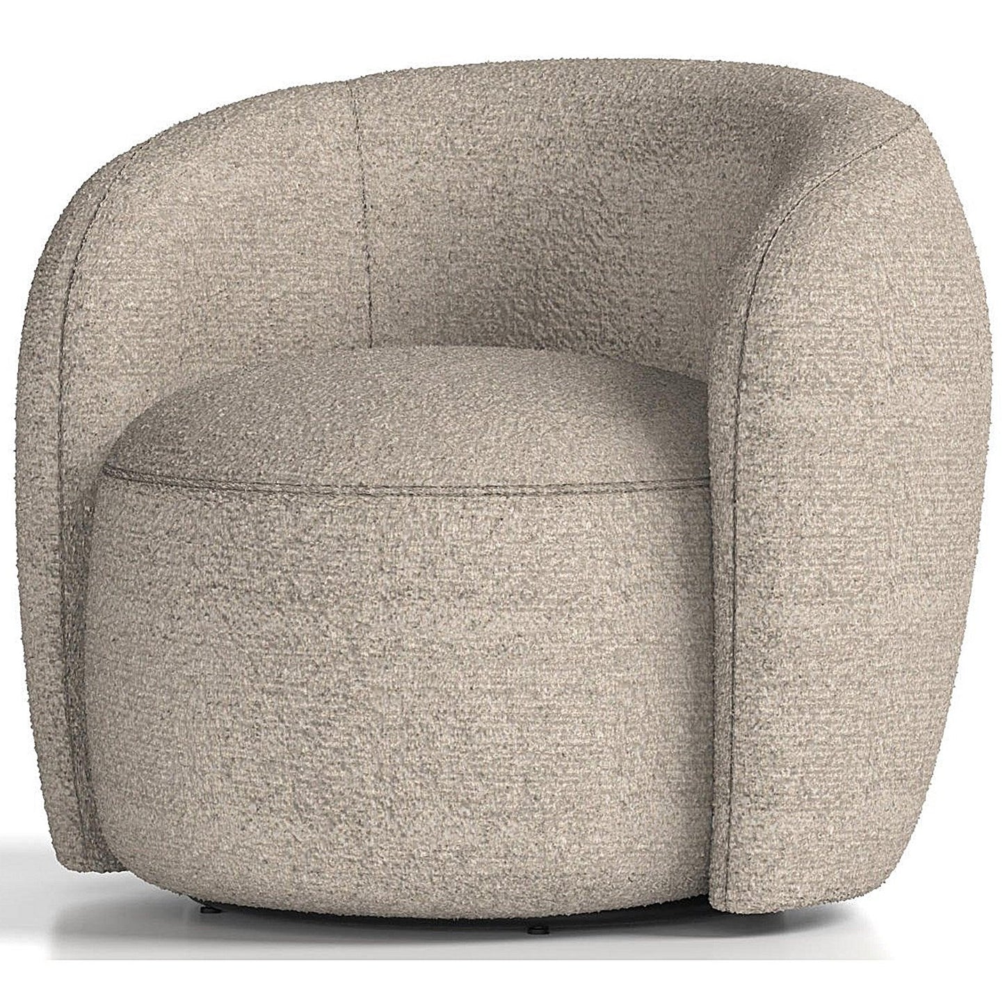 Phoebe Swivel Accent Chair, Cream Boucle