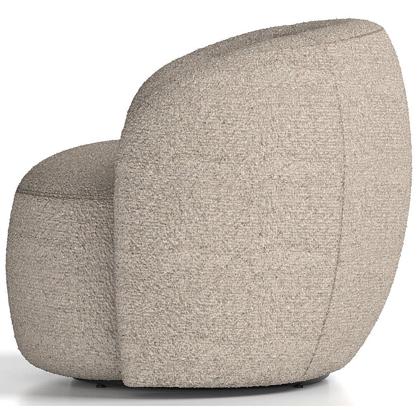 Phoebe Swivel Accent Chair, Cream Boucle