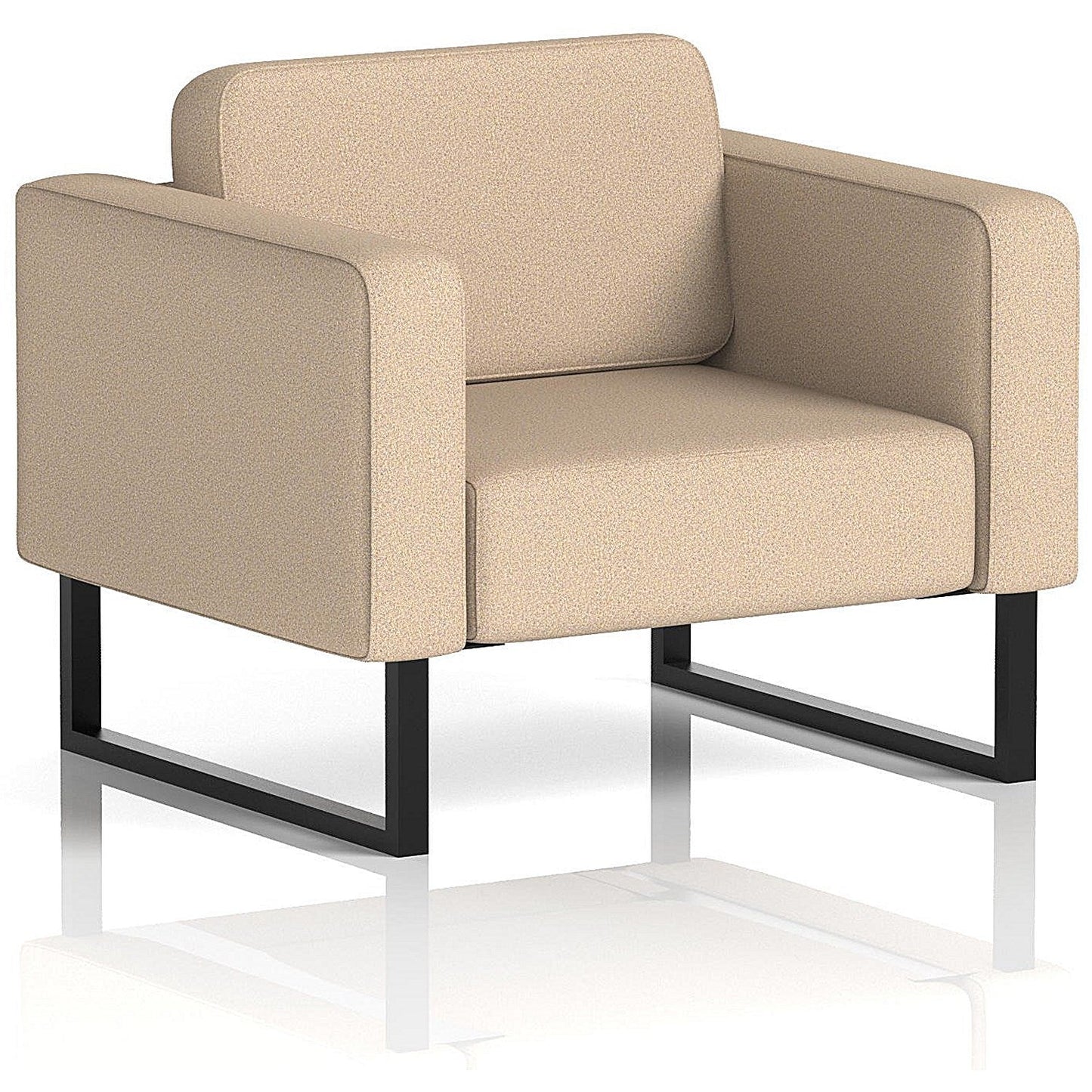 Brixworth Armchair, With Black Legs, In Synergy Fabric, Affix