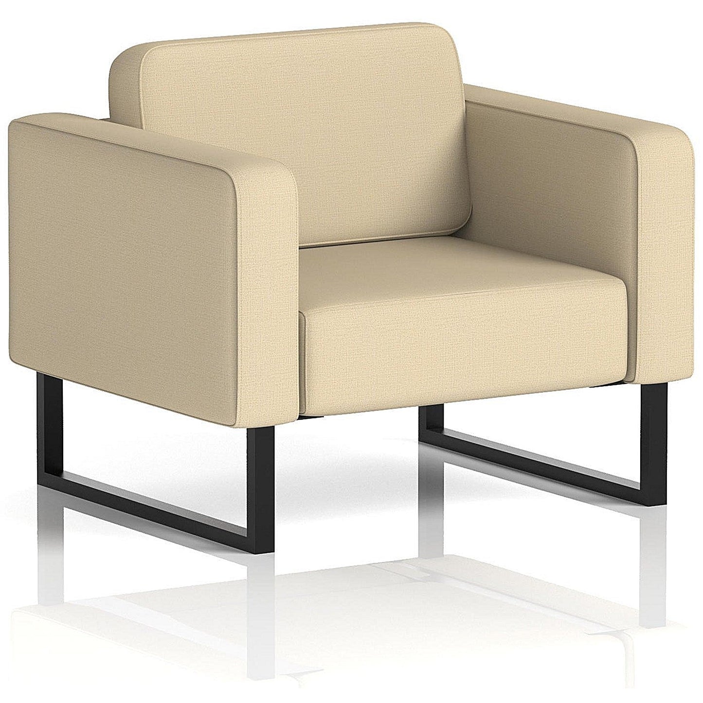 Brixworth Armchair, With Black Legs, In Sumi Fabric, Zen