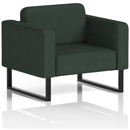 Brixworth Armchair, With Black Legs, In Yoredale Fabric, Ingleton