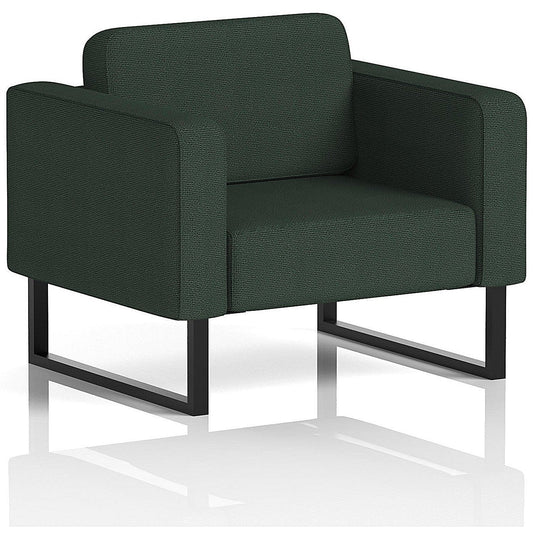 Brixworth Armchair, With Black Legs, In Yoredale Fabric, Ingleton