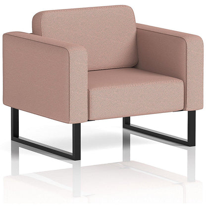 Brixworth Armchair, With Black Legs, In Yoredale Fabric, Kidstone