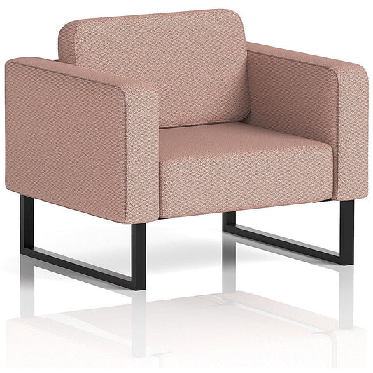 Brixworth Armchair, With Black Legs, In Yoredale Fabric, Kidstone
