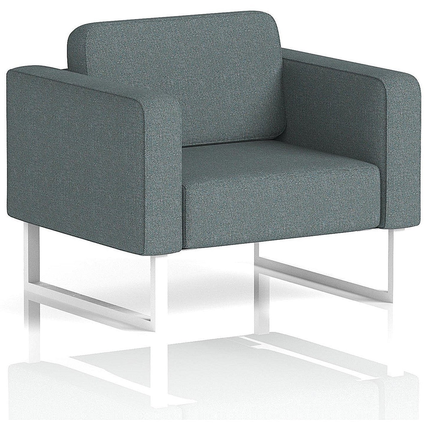 Brixworth Armchair, With White Legs, In Main Line Flax Fabric, Westminster
