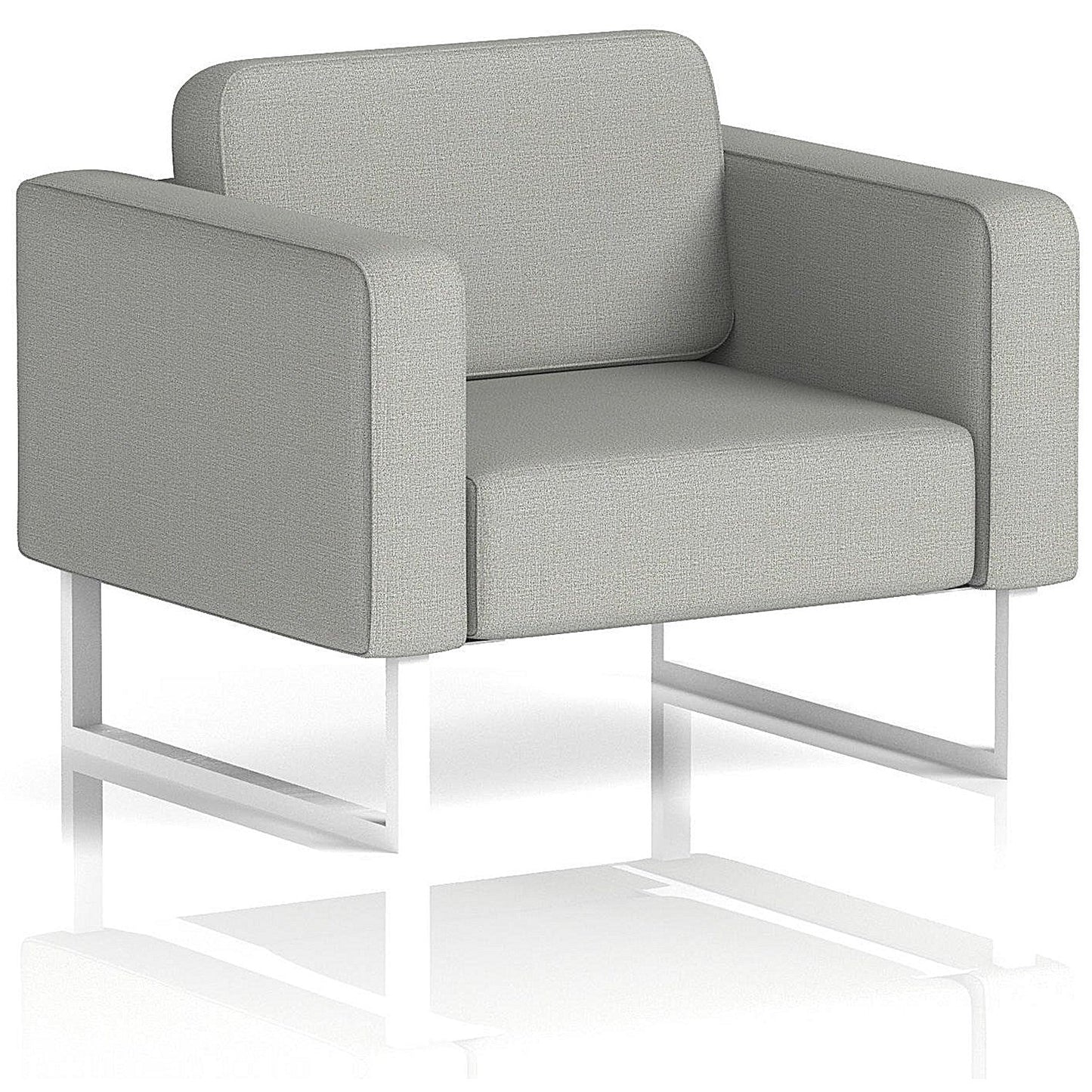 Brixworth Armchair, With White Legs, In Sumi Fabric, Tokyo