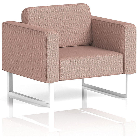 Brixworth Armchair, With White Legs, In Yoredale Fabric, Kidstone