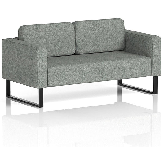 Brixworth 2 Seater Sofa, With Black Legs, In Rivet Fabric, Prime