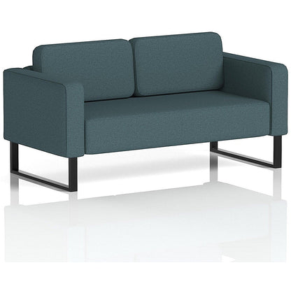 Brixworth 2 Seater Sofa, With Black Legs, In X2 Fabric, Polygon