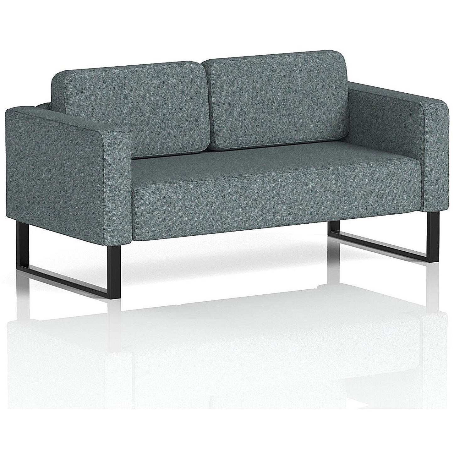 Brixworth 2 Seater Sofa, With Black Legs, In Main Line Flax Fabric, Westminster