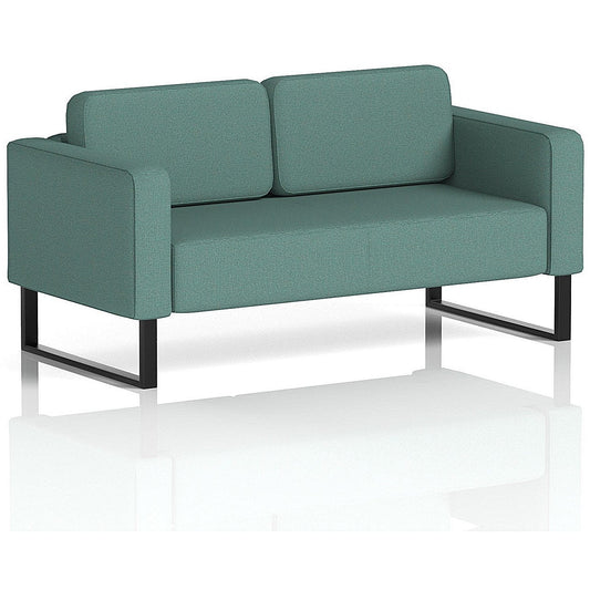 Brixworth 2 Seater Sofa, With Black Legs, In Sumi Fabric, Handa