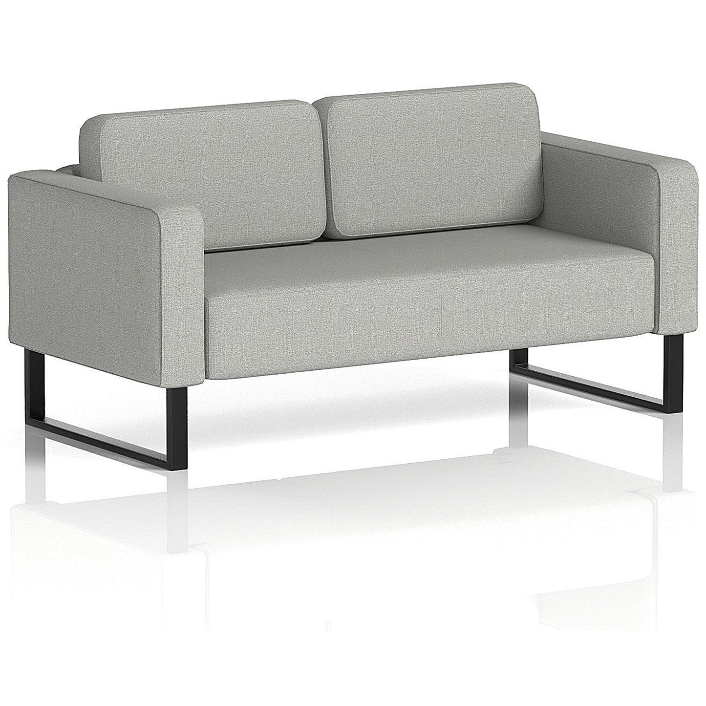 Brixworth 2 Seater Sofa, With Black Legs, In Sumi Fabric, Tokyo