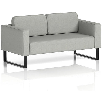 Brixworth 2 Seater Sofa, With Black Legs, In Sumi Fabric, Tokyo